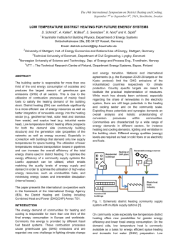 low temperature district heating for future energy systems