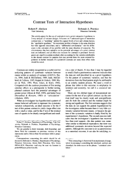 Contrast Tests of Interaction Hypotheses