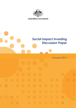 Social Impact Investing Discussion Paper
