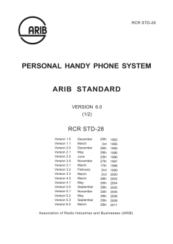 PERSONAL HANDY PHONE SYSTEM ARIB STANDARD