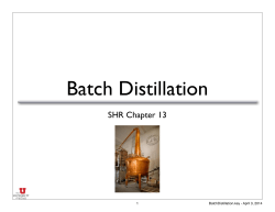 Batch Distillation