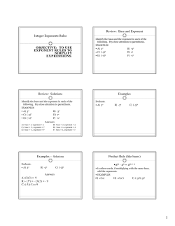 Base and Exponent