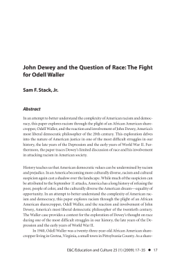 John Dewey and the Question of Race: The Fight - Purdue e-Pubs