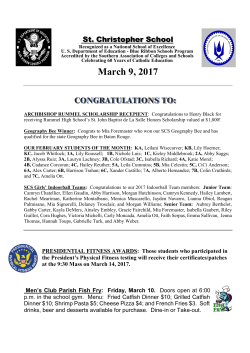 March 9, 2017 - stchristopherschool.org