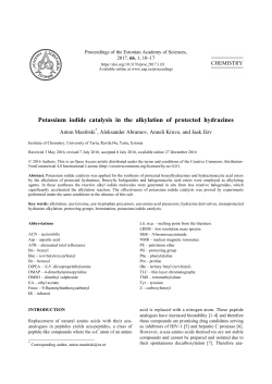 Potassium iodide catalysis in the alkylation of protected hydrazines