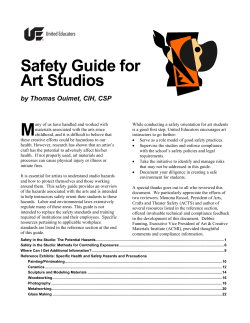 Safety Guide for Art Studios