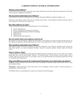 career pathway general information
