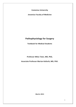 Pathophysiology for Surgery