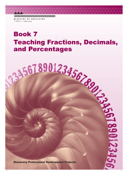 Book 7 Teaching Fractions, Decimals and Percentages