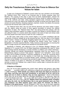 Defy the Treacherous Rulers who Use Force to Silence Our Voices