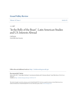 Latin American Studies and US Interests Abroad