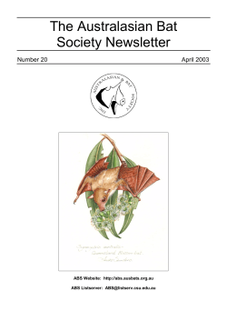 ABSN20 Apr. 2003 - Australasian Bat Society