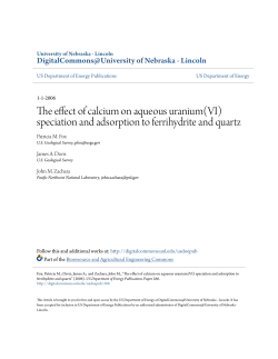 The effect of calcium on aqueous uranium(VI) speciation and