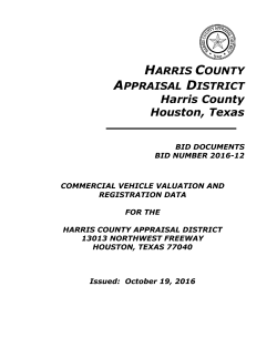 RFQ 2016-12 - Harris County Appraisal District