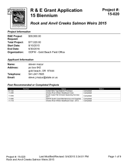 Rock and Anvil Creeks Salmon Weirs 2015