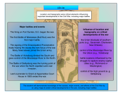 US1.9e Major battles and events The firing on Fort Sumter, S.C.