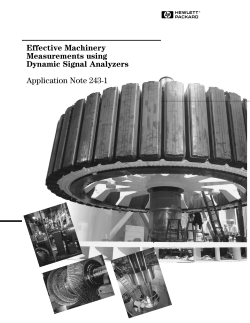 Effective Machinery Measurements Using Dynamic Signal