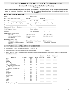 jhu animal exposure surveillance