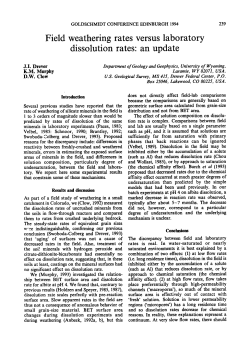 Field weathering rates versus laboratory dissolution rates: an