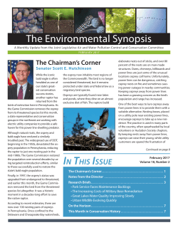 The Environmental Synopsis - Joint Legislative Air And Water