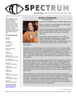 Rosie`s Comments - Tufts University