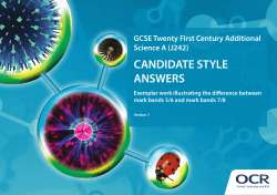 Unit A154 - Candidate style answers