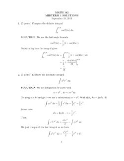 MATH 142 MIDTERM 1 SOLUTIONS September 19, 2013 1. (5