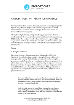 caverject injection therapy for impotence
