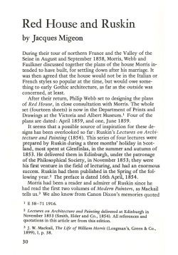 Red House and Ruskin - William Morris Society