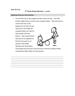 Over the Top 6th Grade Simple Machines &ndash; Levers Applying what