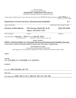 Individual Rights for Individuals Receiving Developmental Disability