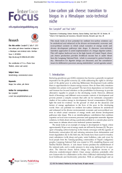 Low-carbon yak cheese: transition to biogas in a