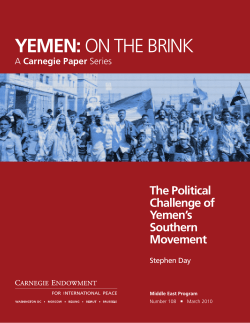 The Political Challenges of Yemen`s Southern Movement
