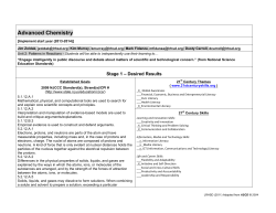 Advanced Chemistry Unit 2