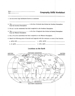 Geography Skills Worksheet
