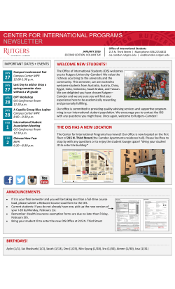 January 2016 - The Office of International Students