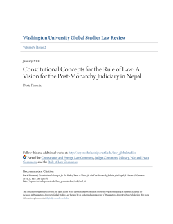 Constitutional Concepts for the Rule of Law: A Vision for the Post