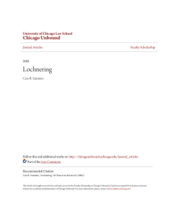 Lochnering - Chicago Unbound