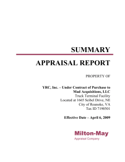 summary appraisal report - Bottom Alley Development