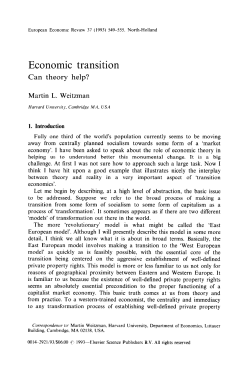 Economic transition - Harvard University