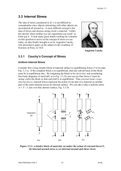3.3 Internal Stress