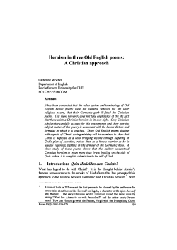 Heroism in three Old English poems: A Christian approach