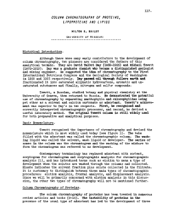 Column Chromatography of Proteins, Lipoproteins and Lipids