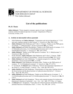 List of the publications