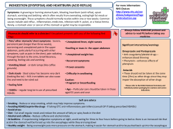 indigestion (dyspepsia) and heartburn (acid reflux)