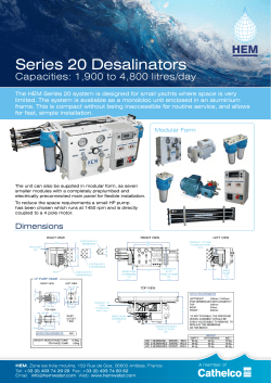 HEM Series 20 Desalinator Data Sheet
