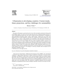 Urbanization in developing countries: Current trends, future