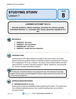 Grade-8-STI-Lesson-1.. - Teaching Sexual Health