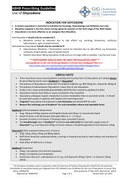 ABHB Prescribing Guideline Use of Oxycodone
