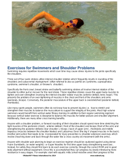 Exercises for Swimmers and Shoulder Problems